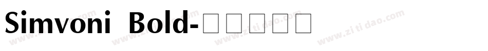 Simvoni Bold字体转换